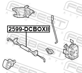 2599DCBOXII Febest Трос/тяга открывания замка двери передней правой