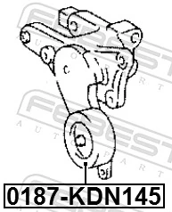 0187KDN145 Febest Ролик натяжителя ремня агрегатов