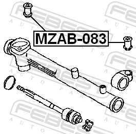 MZAB083 Febest Сайлентблок крепления рулевой рейки