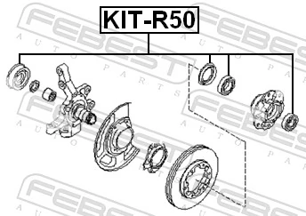 KITR50 Febest Передний подшипник колеса
