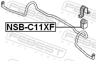 NSBC11XF Febest Разрезная втулка стабилизатора