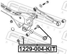 1229004KIT Febest Болт крепления заднего развального рычага, внутренний