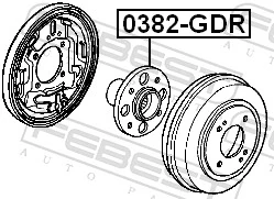 0382GDR Febest Ступица задняя