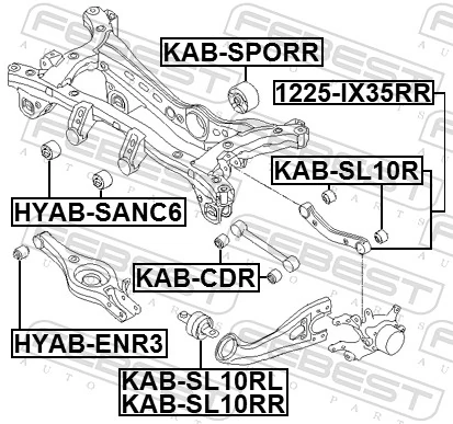 1225IX35RR Febest Диагональный рычаг