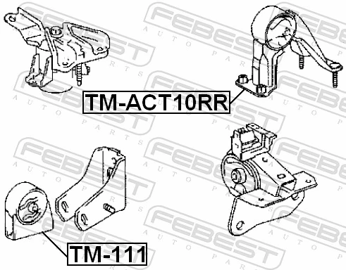 TM111 Febest Подушка передней опоры двигателя