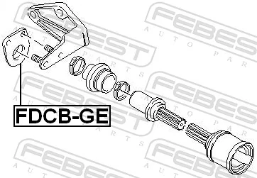 FDCBGE Febest Подвесной подшипник передней полуоси