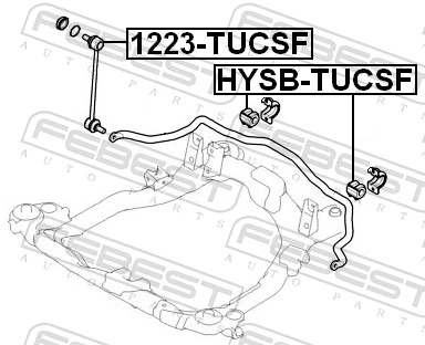 1223TUCSF Febest Стойка переднего стабилизатора