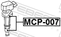 MCP007 Febest Катушка зажигания
