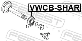 VWCBSHAR Febest Подвесной подшипник передней полуоси