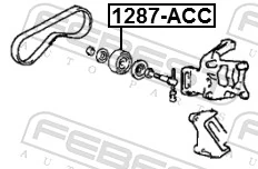  Rolo de reguladora de tensão da correia de transmissão KIA Carens I monovolume (FJ) (2002 - 2006) I