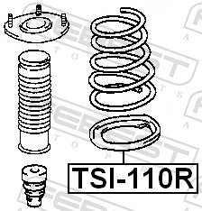 TSI110R Febest Проставка (резиновое кольцо) пружины задней нижняя