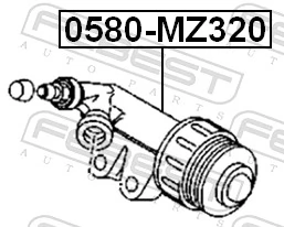 0580MZ320 Febest Рабочий цилиндр