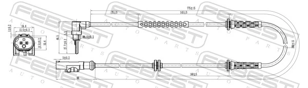 Купить MWSS098 Magneti Marelli Датчик АБС (ABS) передний
