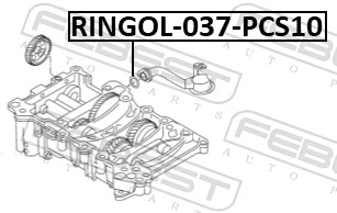 RINGOL037PCS10 Febest Прокладка маслозаборника