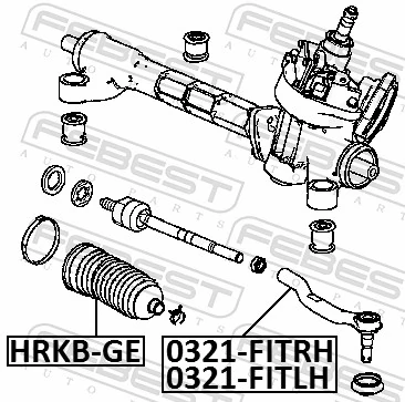 0321FITRH Febest Наружный наконечник рулевой тяги