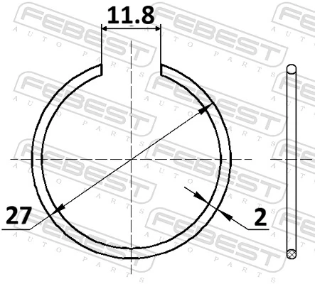 CC127X2 Febest Кольцо стопорное ШРУСа