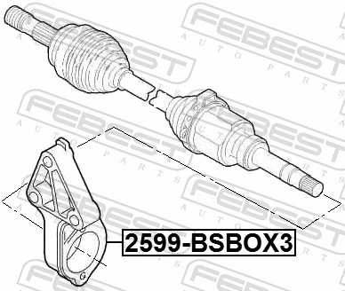 2599BSBOX3 Febest Опора подвесного подшипника передней полуоси