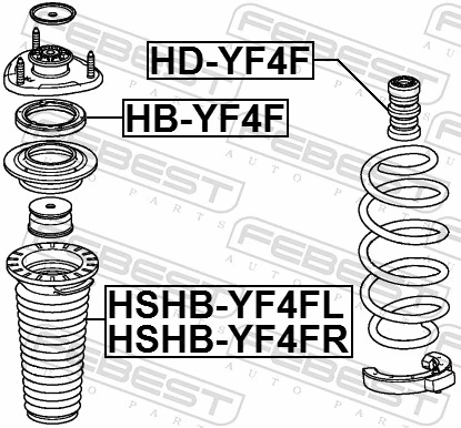 HSHBYF4FL Febest Пыльник стойки передней