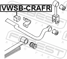 VWSBCRAFR Febest Прокладка стабильзатора заднего