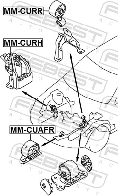 MMCURR Febest Задняя подушка двигателя