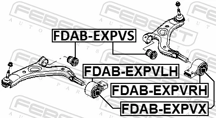 FDABEXPVLH Febest Сайлентблок нижнего переднего рычага