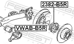  Bloco silencioso de viga traseira (de plataforma veicular) Volkswagen Passat B5 sedan (3B3) (2000 - 2005) B5