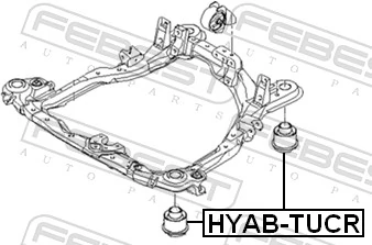 HYABTUCR Febest Сайлентблоки передней балки