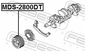 MDS2800DT Febest Шкив коленчатого вала