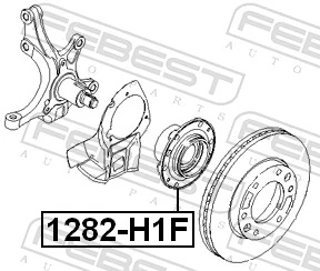 1282H1F Febest Ступица колеса передняя