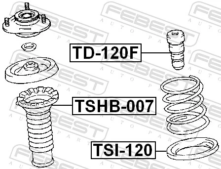 TSHB007 Febest Пыльник стойки передней