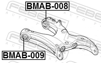 BMAB008 Febest Сайлентблок задней тяги