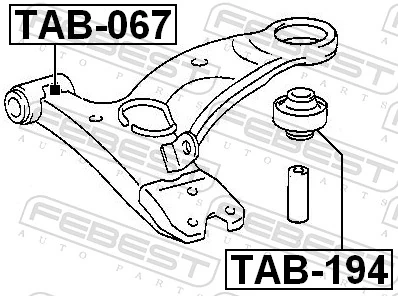 TAB194 Febest Сайлентблок нижнего переднего рычага