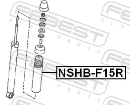 NSHBF15R Febest Пыльники и отбойники амортизатора