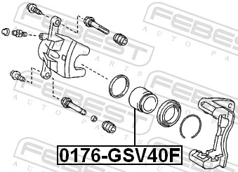 0176GSV40F Febest Поршень тормозного суппорта переднего