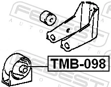 TMB098 Febest Подушка передней опоры двигателя