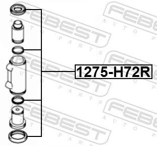 1275H72R Febest Ремкомплект заднего тормозного суппорта
