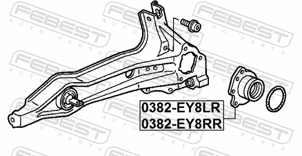 0382EY8RR Febest Ступица задняя правая