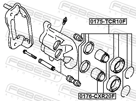 0176CXR20F Febest Поршень тормозного суппорта переднего