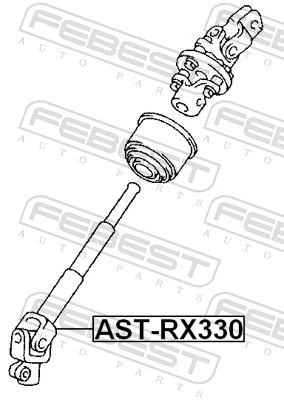 ASTRX330 Febest Вал рулевой колонки, нижний