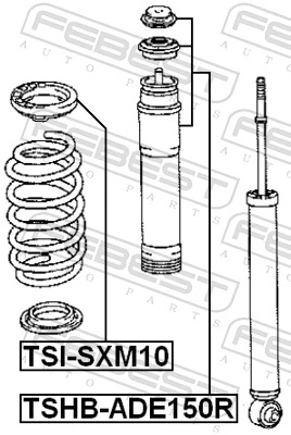 TSHBADE150R Febest Пыльники и отбойники амортизатора