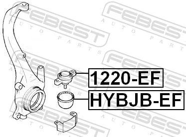 1220EF Febest Палец шаровой нижний