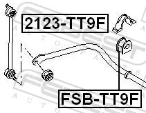 FSBTT9F Febest Разрезная втулка стабилизатора