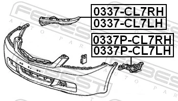 0337CL7LH Febest Левое крепление переднего бампера