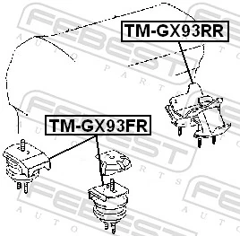 TMGX93FR Febest Подушка передней опоры двигателя