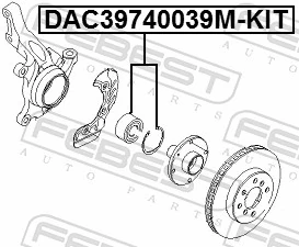 DAC39740039MKIT Febest Подшипник ступицы передней