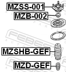 MZSHBGEF Febest Пыльник стойки передней