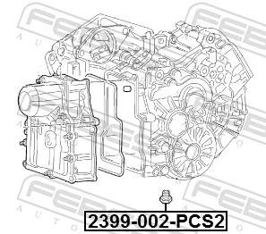 2399002PCS2 Febest Пробка поддона АКПП