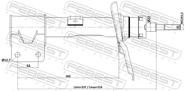 Amortecedor dianteiro direito Peugeot 3008 1 0U
