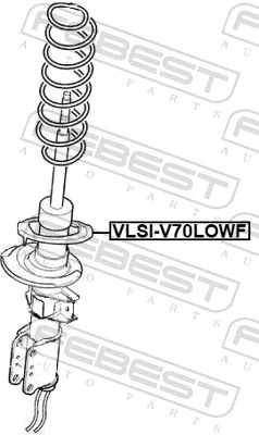 VLSIV70LOWF Febest Проставка (резиновое кольцо) пружины передней нижняя