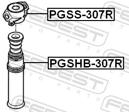 PGSHB307R Febest Пыльники и отбойники амортизатора